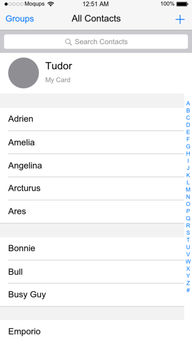 Contacts List